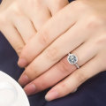 *** EXQUISITE Silver Round CZ Engagement Ring***