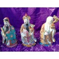 THREE WISE MEN - CHINESE PORCELAIN STATUES