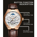 KINYUED - Sapphire Crystal Men`s Watch Tourbillon Movement Mechanical Automatic Watch
