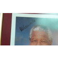 1 x Hand Signed and auto-pen signed Framed Photo of Nelson Mandela