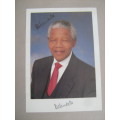 2 x  Signed Framed Picture of Nelson Mandela and first day cover