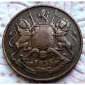 1835 East India Company Half Anna Coin