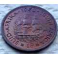 SA Union: 1960 Penny 1d natural change in Colours AU