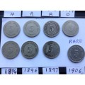 5 Pfennig Germany Deutsches Reich 8 X mixed Dates