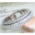 (R1200.00) ****WHITE SAPPHIRE WOMAN 925 (STAMPED) SILVER RING SIZE 9 (SA R)
