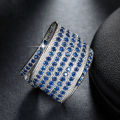 *****WOW!!!***** BLUE SAPPHIRE WOMAN 925.(STAMPED) SILVER RING SIZE 8(Q)