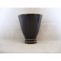 Carltonware 'Noire Royale' art deco style vase - 143 mm high