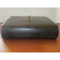 Vintage Writing Slope in leather and wood - postage included