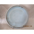 Linnware sideplate in pastel blue & brown - 18 cm wide