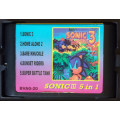5 in 1 - Sonic 3, Home Alone 2, Bare Knuckle, Sunset Riders, Super Battle Tank - Mega Drive