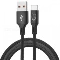 Fast Charge Braided Type C USB Cable - 90cm Black