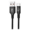 Fast Charge Braided Type C USB Cable - 90cm Black