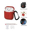 Belt Clip Case for Apple Air-pods - Black And Red