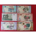 !!! WORLD NOTE AUCTION !!! Brilliant Collectors uncirculated lot Bank of Madagaska notes