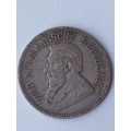 !!! Crazy R1 Start !!! Rare and valuable silver 1895 ZAR Paul Kruger two and a half shillings