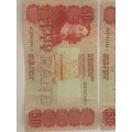!!! UNCIRCULATED S.A R50 NOTES IN SEQUENCE!!!