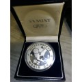 1994 SOCCER WORLD CUP LARGE SILVER R 2,00 PROOF - ENCAPSULATED COIN VERY LIMITED - ONLY 3210 MINTED