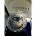 1994 SOCCER WORLD CUP LARGE SILVER R 2,00 PROOF - ENCAPSULATED COIN VERY LIMITED - ONLY 3210 MINTED