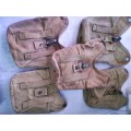 SADF - Lot 5 x good condition water bottle canvas pouches