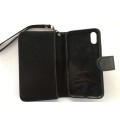 ** IPHONE X FAUX LEATHER WALLET POUCH** WITH STRAP.