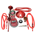 Hookah Shisha 3 Pipe Set-RED