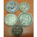 *CRAZY R1 START* Portugal - Set of 5 coins from the 1930/40's