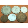 *CRAZY R1 START* Israel - Set of 6 coins from 1949/54 - bid per coin