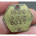*CRAZY R1 START* 1926 City of Cape Town dog license