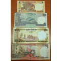 *CRAZY R1 START* India - Set of 4 notes from the early Gandhi series