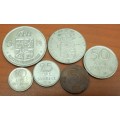 *CRAZY R1 START* Sweden - Set of 6 coins from 1972 - bid per coin