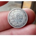 *CRAZY R1 START* ZAR 6 Pence 1896 - R28 worth of Silver