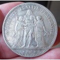 *CRAZY R1 START* France 5 Francs 1875 - Beautiful condition - R253 worth of Silver