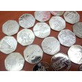 *CRAZY R1 START* UK - Full set of the 2011 London Olympics 50 Pence coins - 29 coins - bid per coin