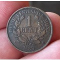 *CRAZY R1 START* Danish West Indies 1 Cent 1883 - Nice condition