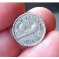 *CRAZY R1 START* New Zealand 3 Pence 1936 - Nice condition