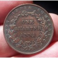 *CRAZY R1 START* East India Company 1/4 Anna 1858