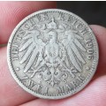 *CRAZY R1 START* Germany States - Prussia 2 Mark 1906 - R143 worth of Silver
