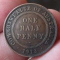 *CRAZY R1 START* Australia 1/2 Penny 1913 - Beautiful condition