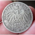 *CRAZY R1 START* Prussia 2 Mark 1907 - R139 worth of Silver
