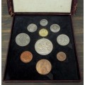 1951 Festival of Britain Proof coin set - With RARE 1 Penny