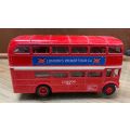 Vintage Welly #9930 Die cast Londons Premier Tour Co Double Decker Bus Toy
