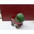 Vintage 1930 s Toy Red/Green Wyandotte Metal Baby Carriage/Stroller
