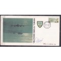 RSA 1984 farwell Shackleton signed flown cover. LOOK SCAN.