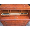 Stunning !!!!! Louis XV Style Cylinder Top Writing Bureau With Inlay Marquetry