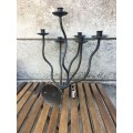 STUNNING WROUGHT IRON 6 ARM CANDLE STICK WALL SCONCE