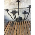 STUNNING WROUGHT IRON 6 ARM CANDLE STICK WALL SCONCE