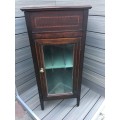 A BEAUTIFUL MAHOGANY RECORD CUPBOARD WITH STUNNING INLAID DETAILS