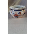 A beautiful Vintage small vase cobalt blue red and gold trimmings