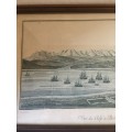 WOW !!! A STUNNING FRAMED LITHOGRAPH OF THE CAPE OF GOOD HOPE c1778