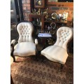 STUNNING PAIR OF VICTORIAN SPOON BACK ROCCOCO STYLE CHAIRS bid/chair